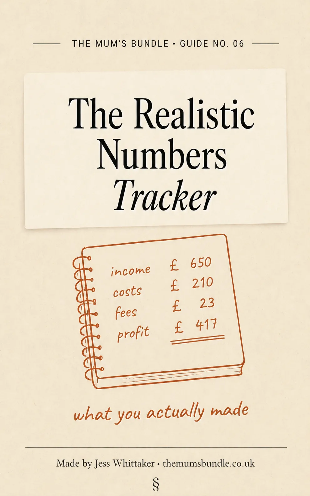 Bonus: The Realistic Numbers Tracker