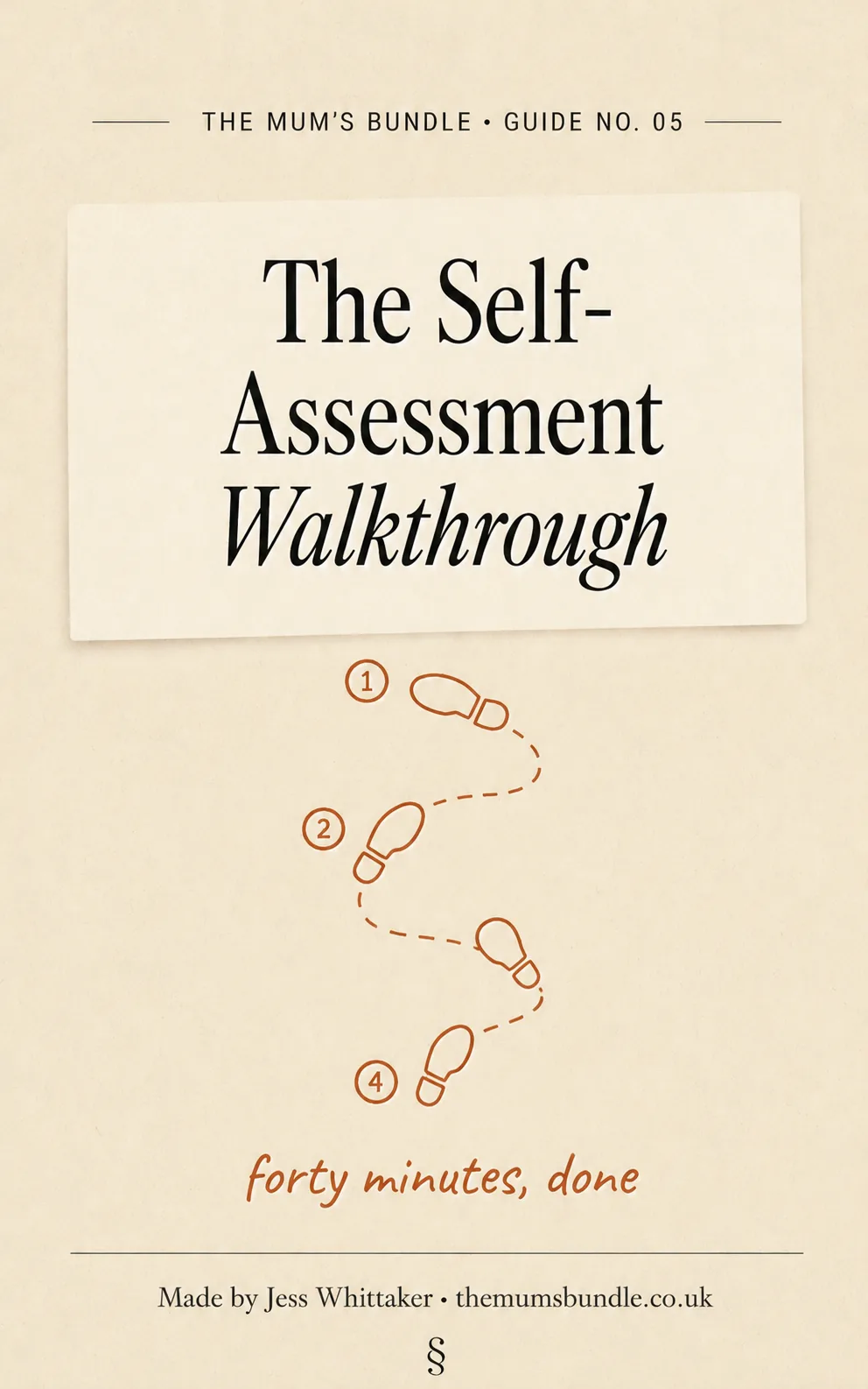 Guide five: The Self-Assessment Walkthrough